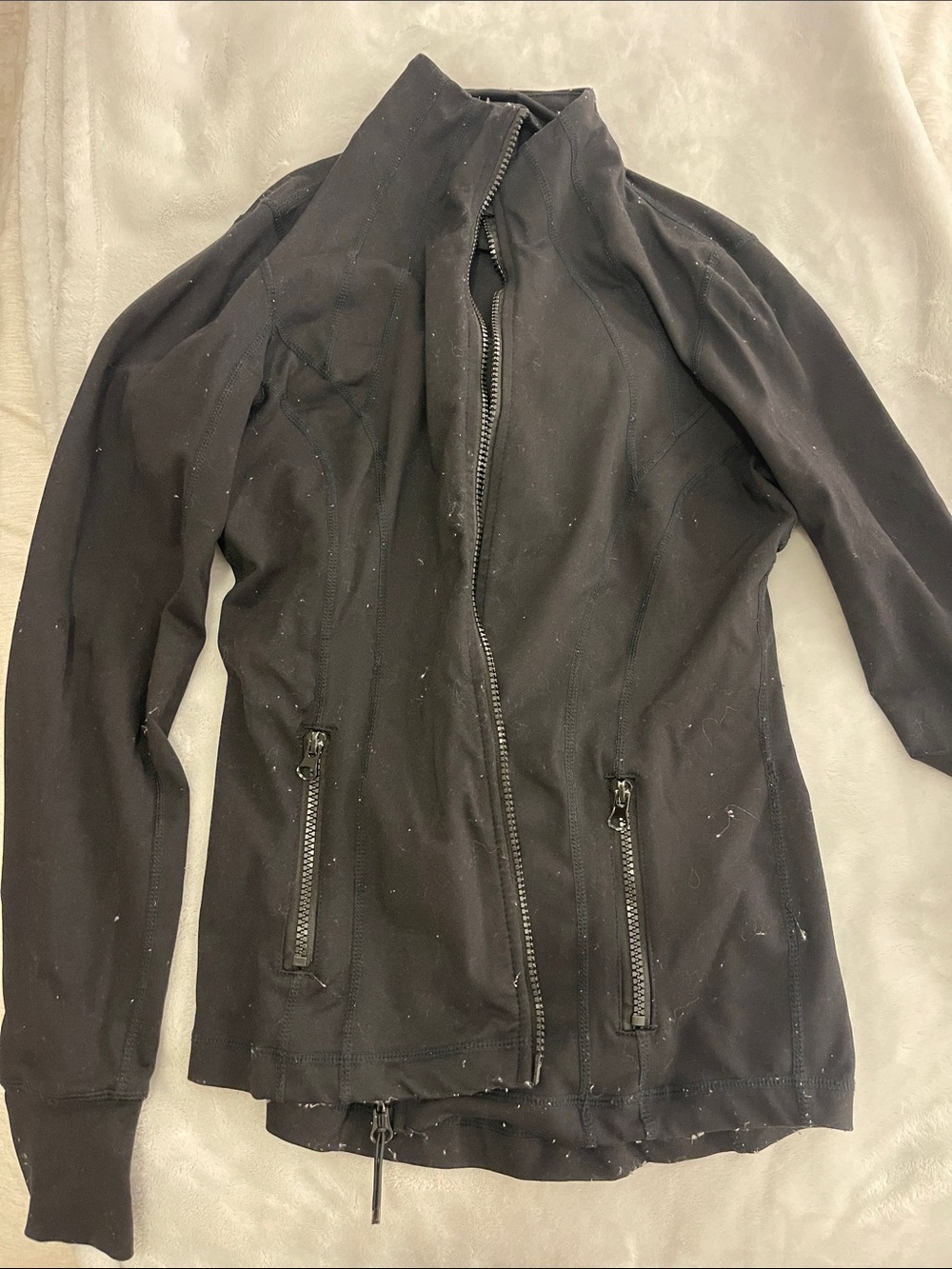 Black Zip-Up Active Jacket